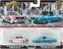【中古】ミニカー 1/64 Hot Wheels プレミアム 2パック 1975 ダットサン サニートラック(B120)/ カスタム ’93 日産 ハードボディ...