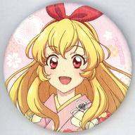 【中古】バッジ・ビンズ 星宮いちご(背景模様) 「アイカツ! 10th STORY 〜未来へのSTARWAY〜 in 浅草花やしき 描き下ろし 袴ver. トレーディング和紙缶バッジ」