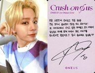 【中古】コレクションカード(男性)/｢ONEUS 1ST ONTACT LIVE CRUSH ON ? US MD BUNDLE｣封入フォトカード ONEUS/HWANWOONG(ファンウン)/裏面印刷サイン・メッセージ入り/「ONEUS 1ST ONTACT LIVE CRUSH ON ? US MD BUNDLE」封入フォトカード