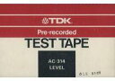 【中古】ミュージックテープ TDK Pre-recorded TEST TAPE AC-314 LEVEL