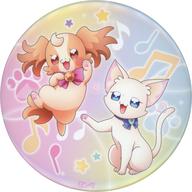 【中古】バッジ・ビンズ 犬飼こむぎ&猫屋敷ユキ 「わんだふるぷりきゅあ! LIVE2024 FUN☆FUN☆えぼりゅーしょん! 缶バッジ」
