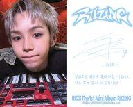 コレクションカード(男性)/CD「RIIZING」フォトカードB RIIZE/ショウタロウ(SHOTARO)/裏面印刷サイン、メッセージ入り/CD「RIIZING」フォトカードB