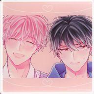 【中古】コースター 小幡裕樹＆荒子繋司(背景ピンク) アクリルコースター 「吉尾アキラ先生 赤い糸シリーズ最新刊「結んだ恋の伝え方」発売記念展」 コラボメニュー有償特典