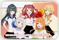 [Used] Badge/Pin Set A (Class 1-1) Bowling Shirt Ver. Square Can Badge "Gakuen Idolmaster x ROUND1 Original Illustration Bowling Shirt Ver. Trading Glitter Can Badge" Event Limited BOX Purchase Bonus