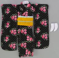 【中古】ドールアクセサリー 27cm用 2024年 裏無し着物 花柄/黒 「リカちゃん」 リカちゃんキャッスル限定