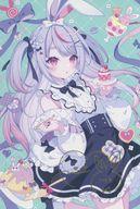 【中古】ポストカード 兎咲ミミ 複製箔押しサイン入りポストカード 「バーチャルYouTuber ぶいすぽっ! 兎咲ミミ 3周年記念2023 3周年グッズセット」 セット限定特典