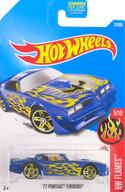 【中古】ミニカー 1/64 ’77 PONTIAC FIREBIRD(ブルー×イエローファイヤーパターン) 「Hot Wheels HW FLAMES」 [DTX83]