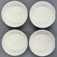 【中古】皿・ボウル オリジナル車が浮き出る醤油皿 トヨタ名車コレクション(1950〜1960年代) 4枚セット ウエインズトヨタ神奈川 来店プレゼント