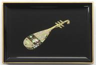 【中古】皿・ボウル 正倉院琵琶図トレー 奈良国立博物館グッズ