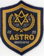【中古】バッジ ピンズ 単品 ASTRO ワッペンバッジ(ブルー×イエロー) 「オフィシャルファンクラブ AROHA」 入会特典 1期ファンクラブキット同梱品