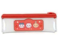 筆箱・ペンケース ちいかわ＆ハチワレ＆うさぎ(レッド) ビニールペンポーチ 「ちいかわ