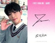 コレクションカード(男性)/＆TEAM JAPAN POP-UP STORE｢First Howling：WE｣フォトカード ＆TEAM/HARUA/裏面ピンク・印刷サイン入り/＆TEAM JAPAN POP-UP STORE「First Howling：WE」フォトカード