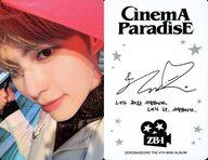 コレクションカード(男性)/CD｢CINEMA PARADISE｣(Digipack ver.)フォトカード ZEROBASEONE/ソン・ハンビン(Sung Han Bin)/裏面白・印刷サイン入り/CD「CINEMA PARADISE」(Digipack ver.)フォトカード
