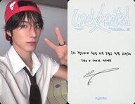 コレクションカード(男性)/CD｢Unexpected｣(Photobook/Begin Ver.)封入セルフィーフォトカード THE BOYZ/エリック(ERIC)/裏面グレー・印刷サイン・メッセージ入り/CD「Unexpected」(Photobook/Begin Ver.)封入セルフィーフォトカード