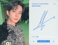 【中古】コレクションカード(男性)/写真集｢ENHYPEN PIECES OF MEMORIES｣封入フォトカード ENHYPEN/ヒスン(HEESEUNG)/裏面印刷サイン入り/写真集「ENHYPEN PIECES OF MEMORIES」封入フォトカード