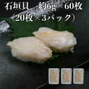 3パック【送料無料】 寿司ネタ 石垣貝 約6g×60枚(20枚×3p) 業務用 生食用 いしがきかい すしねた のせるだけ 刺身用 31/40 いしがき貝 海鮮...