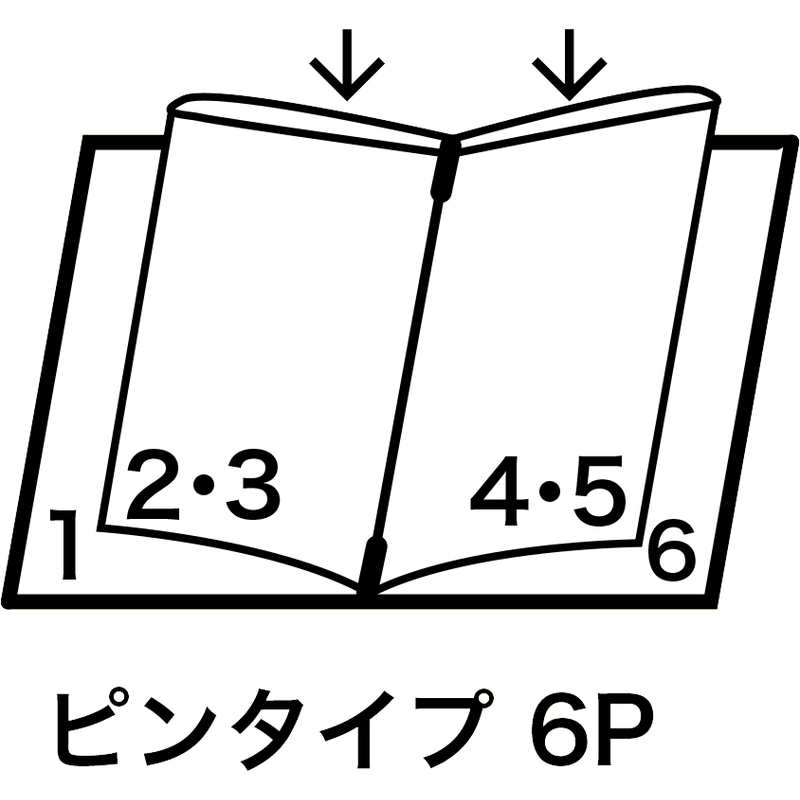 フラックスメニュー(中 B5 6ページ) FB-102 / えいむ メニューブック クリップ ピンタイプ