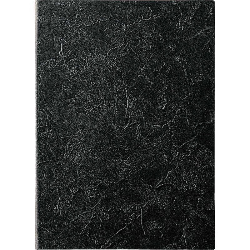 ストーンタッチメニュー(大 A4 4ページ)ブラック MB-201 / えいむ メニューブック クリップ ピンタイプ