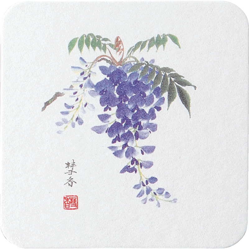 Rakuten - 四季 紙コースター50枚入10セット ペーパーコースター(藤) / 返品代引不可 / えいむ コースター 業務用