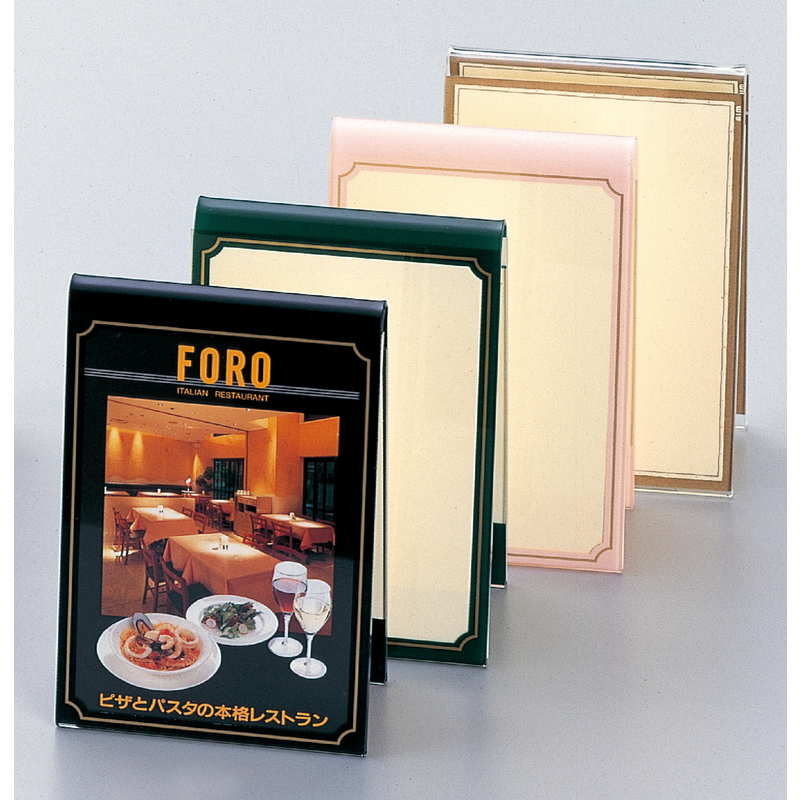 N型 カラーメニュー(タテ)クリア NS-102 / えいむ メニュースタンド カード立て A6