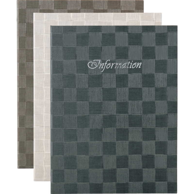 バインダー式インフォメーション チェック柄(A4 30穴) IF-601 / (本体のみ) / えいむ 市松模様 ホテル インフォメーションブック