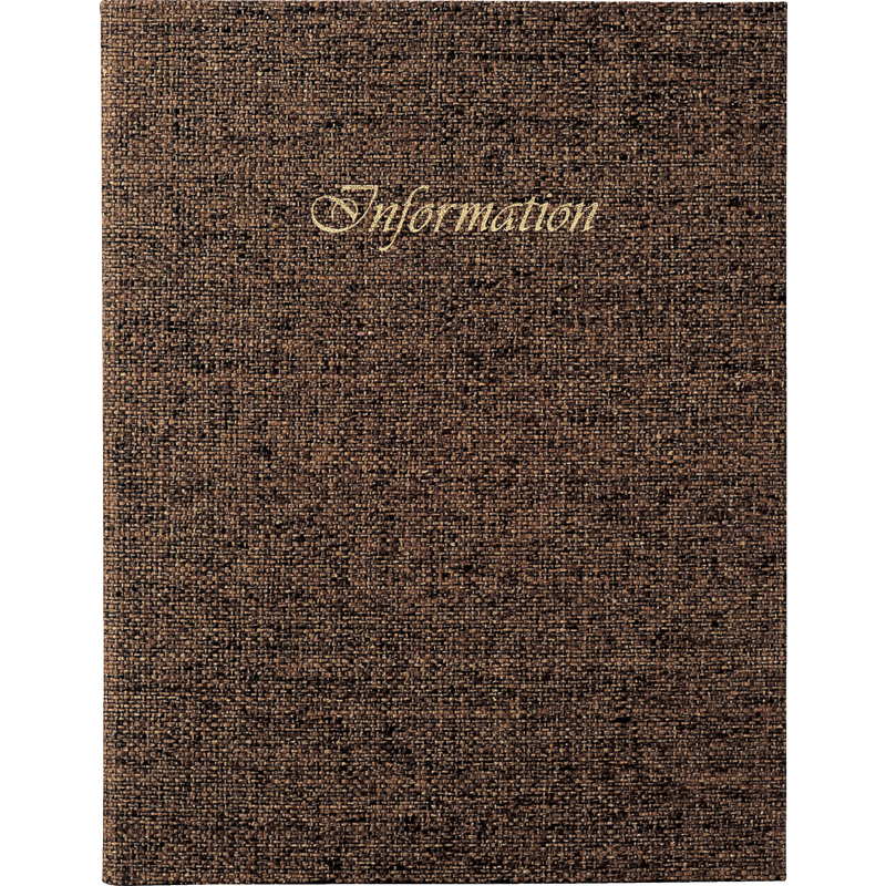 バインダー式 インフォメーション 麻タイプ(A4 30穴) IF-621 / (本体のみ) / えいむ ホテル インフォメ..
