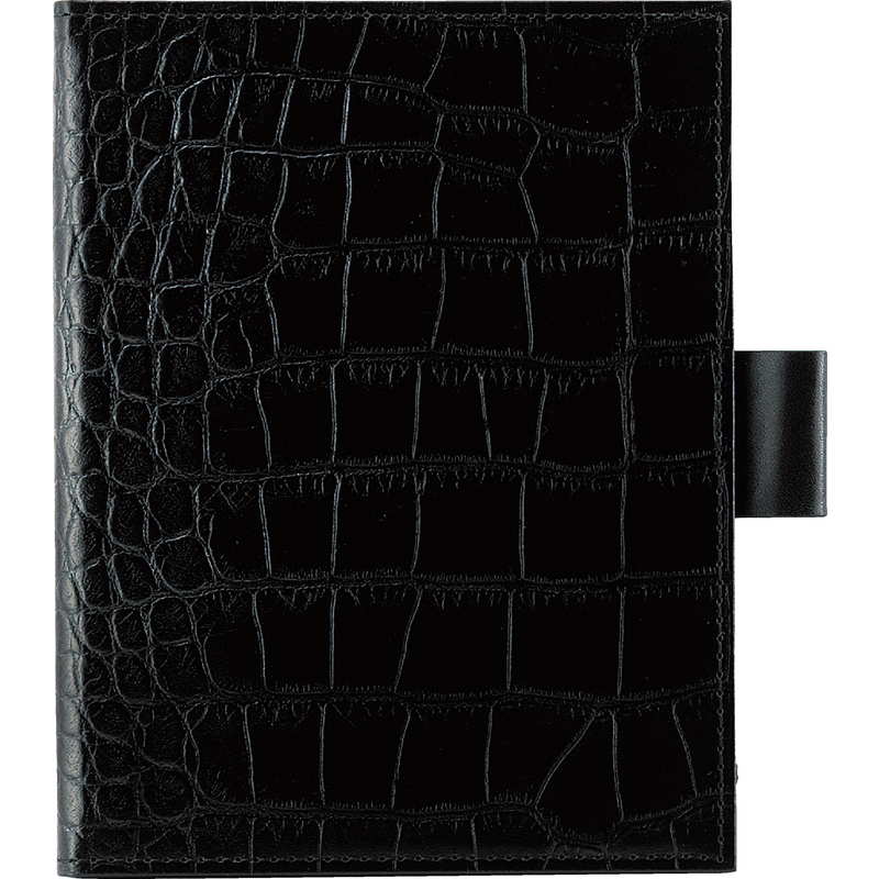 2つ折 メモホルダー LMH-42 / えいむ メモ ホルダー リサイクルレザー クロコダイル柄