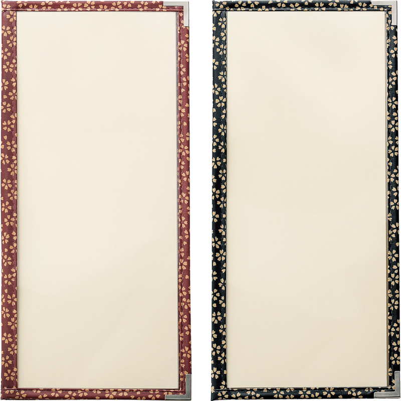 PP布地 クリアテーピングメニュー(桜柄)(タテ小 4ページ) PTA-41S / えいむ テーピング メニューブック 布地