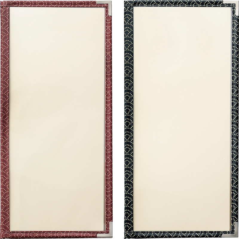 PP布地 クリアテーピングメニュー(扇柄)(タテ小 4ページ) PTA-42S / えいむ テーピング メニューブック 布地