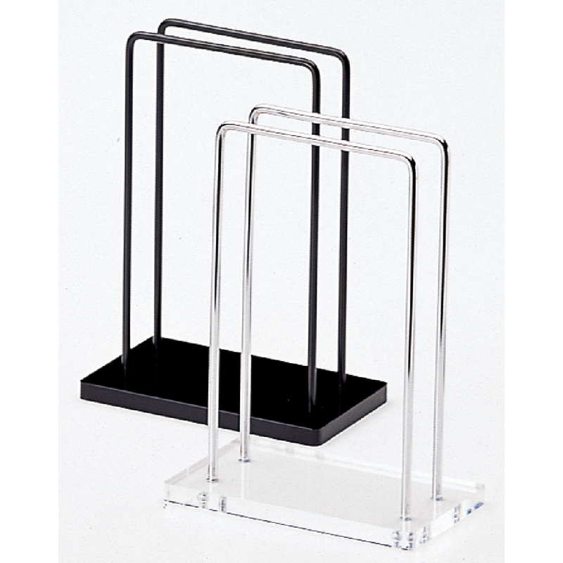 メタル＆アクリル メニュースタンド ブラック(L) BS-501 / えいむ メニューブックスタンド メニューブック立て メニュー立て