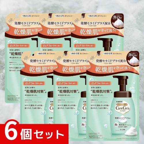 ケアセラ 泡の高保湿 ボディウォッシュ 詰替 385mL x6個セット 4987241167296 /