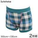 【要エントリー5/10は抽選でPバック】キッズ パンツ 下着 男の子 ボクサーパンツ 2枚組 100cm〜130cm (ボクサーブリーフ 前とじ 男子 男児 子...