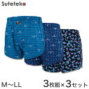VALENTINO柄おまかせトランクス 3枚組×3セット M〜LL (ヴァレンチーノクリスティ 綿100% メンズ 男性 紳士)【在庫限り】