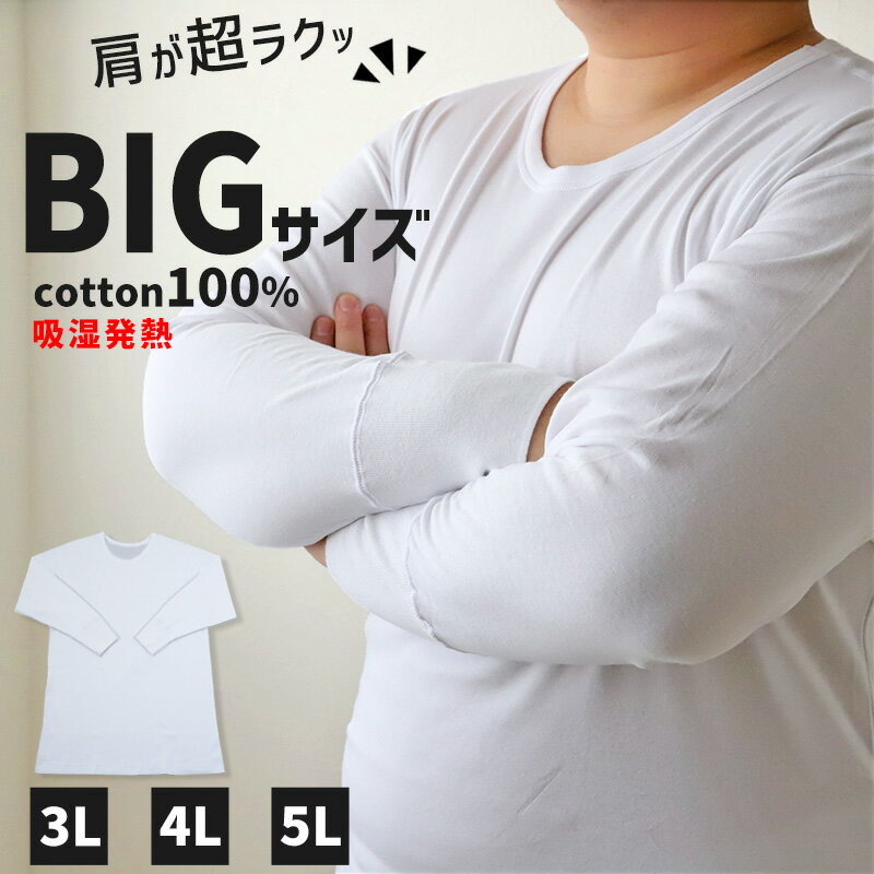 【6/25はエントリー+抽選で最大100％ポイントバック】大きいサイズ 長袖 丸首 クルーネック メ