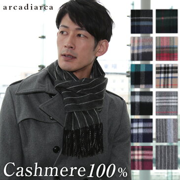 カシミヤ マフラー メンズ 柄 カシミヤ100% フリーサイズ (カシミア カシミヤマフラー 暖かい ビジネス 紳士 男性 薄手 大判マフラー プレゼント ストライプ 秋冬) (送料無料)【在庫限り】