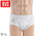 BVD メンズブリーフ 綿100% S~L (コットン 前開き 下着 肌着 インナー 男性 紳士 パンツ ボトムス 白 ホワイト S M L)