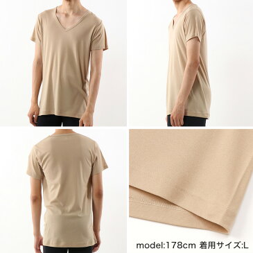 ヘインズ シャツ ビズ魂 メンズ 深Vネック Tシャツ 2枚組 3L〜5L (Hanes BIZ DAMASHII 抗菌防臭 吸汗速乾 深V 長め丈 大きいサイズあり 大きめ 3L 4L 5L)