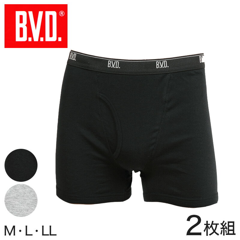 BVD ボクサーパンツ メンズ B.V.D.NEW STANDARD ボクサーブリーフ 前開き 綿100％ 2枚組 M～LL bvd 男性 紳士 大きい インナー パンツ セット 下着 肌着 アンダーウェアー M L LL 