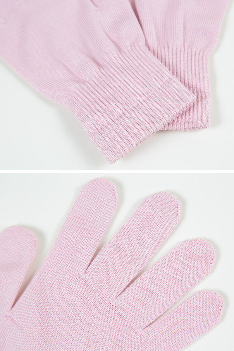 シルク 手袋 レディース おやすみ手袋 フリーサイズ (手荒れ 保湿 敏感肌 防寒 冷え対策 てぶくろ グローブ uv 暖かい)