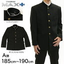 【要エントリー★10/25は抽選でポイントバック!】トンボ学生服 男子 上着 ソフトカラー 185~190cm A体(185 190 黒 長身 大きいサイズ 中学 高校 制服 詰襟 MAX PLUS) (送料無料)【取寄せ】