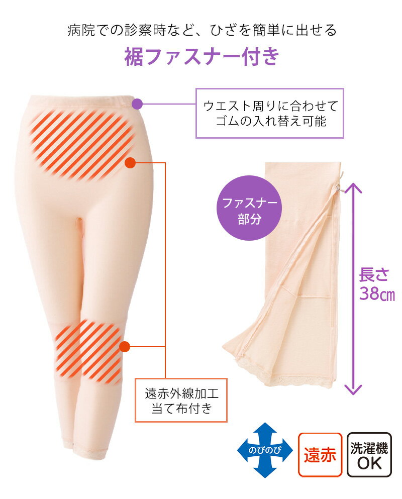 Suteteko 婦人 裾ファスナー付タイツ ...の紹介画像2