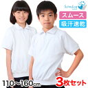 【要エントリー★5/10は最大300%ポイントバック!】【3枚セット】小学校 体操服 半袖 衿付き 110〜160cm (半袖体操服 小学生 男子 女子 半そで...