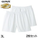 【6/5限定★抽選で最大300%ポイントバック 要エントリー】グンゼ 快適工房 紳士 パンツ(前とじ)2枚セット 3L (メンズ GUNZE 綿100% コット...