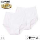 グンゼ 快適工房 紳士 前開き天引きブリーフ 2枚セット LL メンズ GUNZE 綿100％ コットン100 男性 下着 肌着 インナー やわらか 日本製 大きいサイズ 