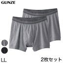 グンゼ 【2枚セット】快適工房 紳士ボクサーブリーフ LL (大きいサイズあり GUNZE 綿100％ コットン100 男性 紳士 下着 肌着 インナー やわらか 抗菌防臭 日本製)