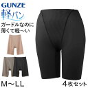 グンゼ 【4枚セット】軽パン ロングパンツ M～LL (レディース 下着 ショーツ パンツ パンティ 大きいサイズあり GUNZE ガードルパンツ)