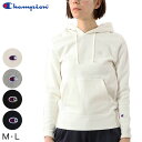 Champion レディース パーカー スウェット 裏起毛 プルオーバー M L (トップス 秋冬 秋服 冬服 暖かい カジュアル シンプル チャンピオン ブランド)【在庫限り】