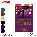 アツギ タイツ 発熱 110デニール 2足組 S-M～L-LL (ベージュ 黒 アツギタイツ ATSUGI TIGHTS 発熱タイツ 暖かい 防寒)