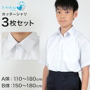 【6/5限定★抽選で最大300%ポイントバック 要エントリー】schoolog スクール用 男子 半袖カッターシャツ 3枚セット 110cmA〜180cmB (...