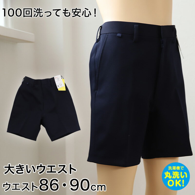 学生服 半ズボン 男子 イートン ウエスト86・90cm 大きい ゆったり 丸洗いOK タフウォッシュ (送料無料)【取寄せ】